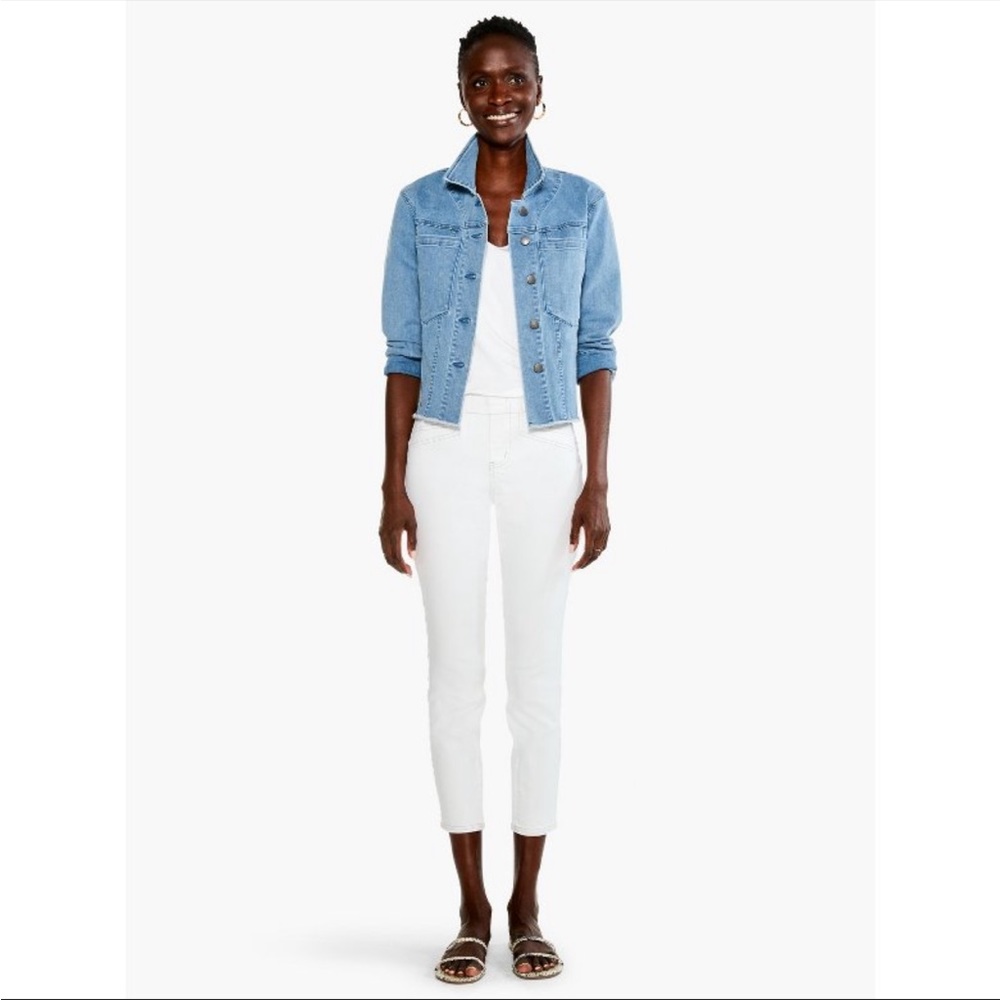 NWT NIC+ ZOE Super Stretch Denim Jacket Petite Medium - 91% Cotton - Picture 4 of 5